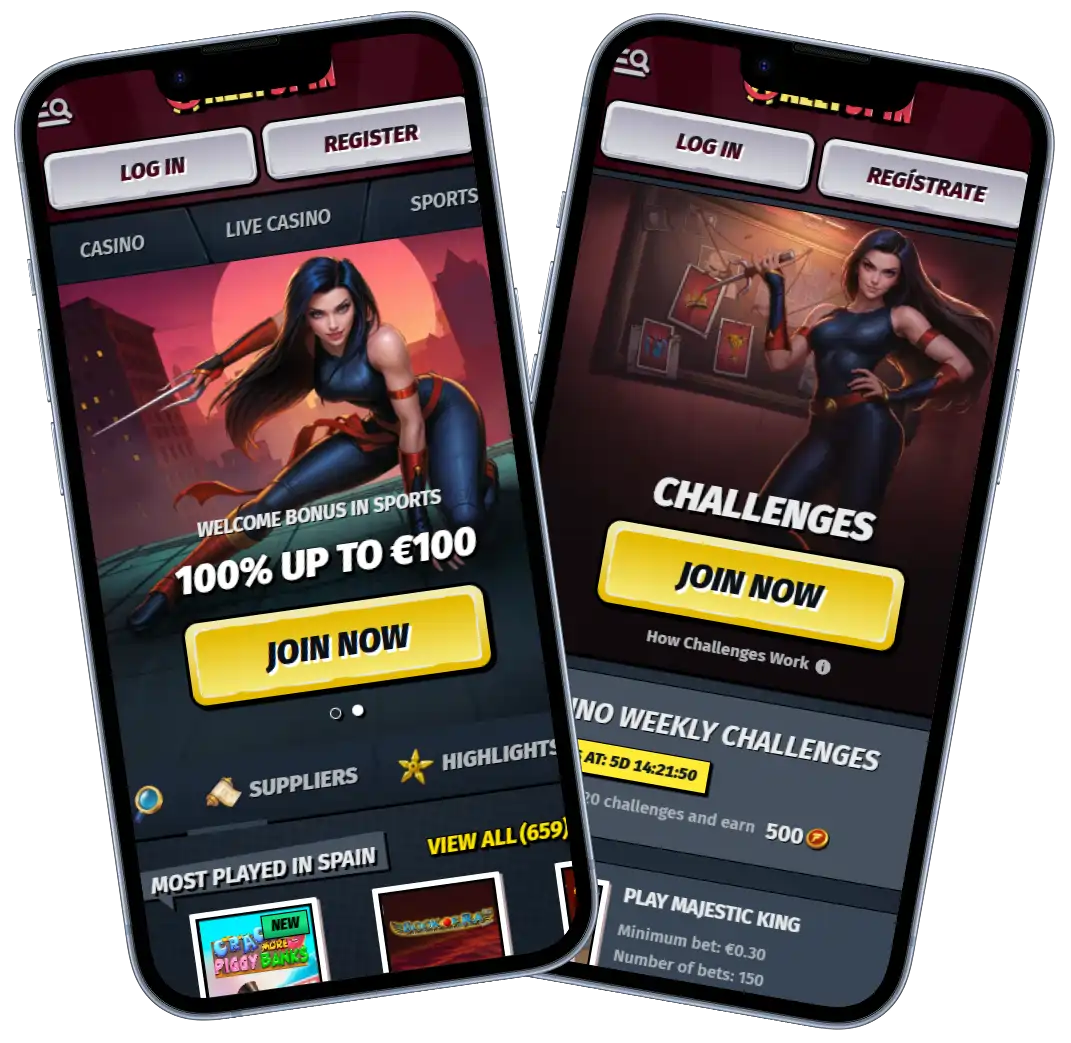 Allyspin Casino mobile app preview