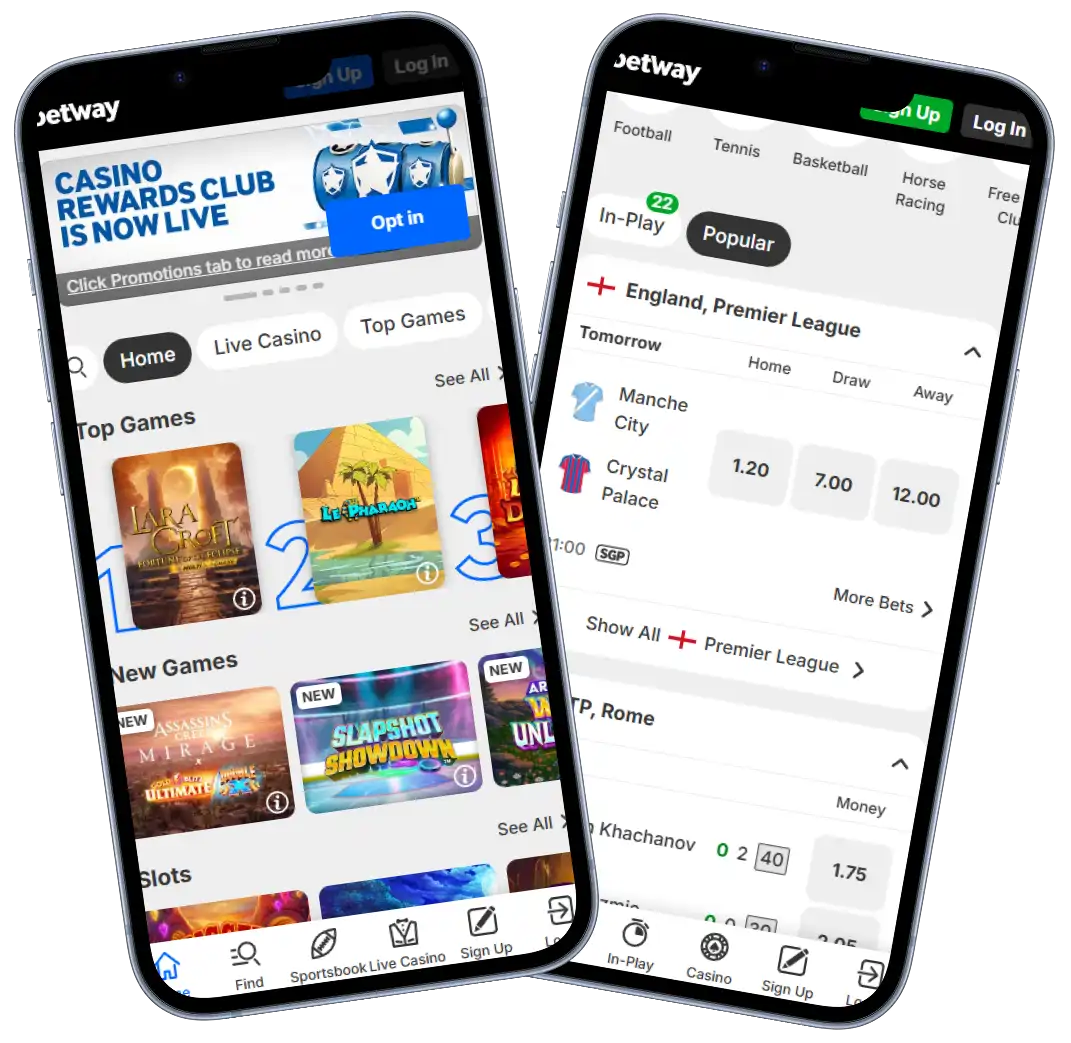 Betway casino mobile app preview