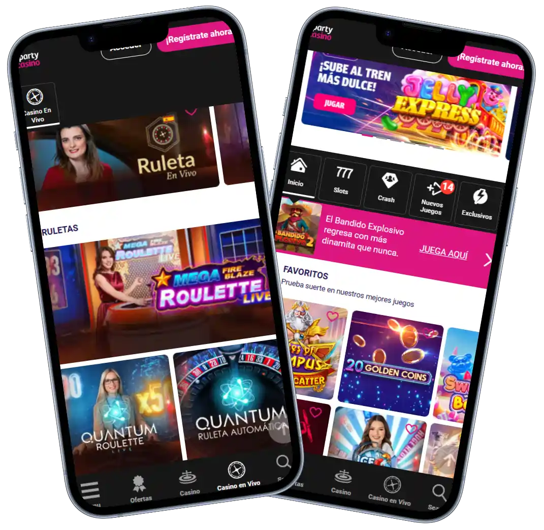 PartyCasino mobile casino app preview